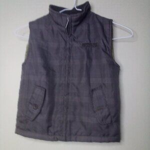 Kenneth Cole Reaction Puffer Vest Boys 3T Toddler Sleeveless Zip Pocket Brown